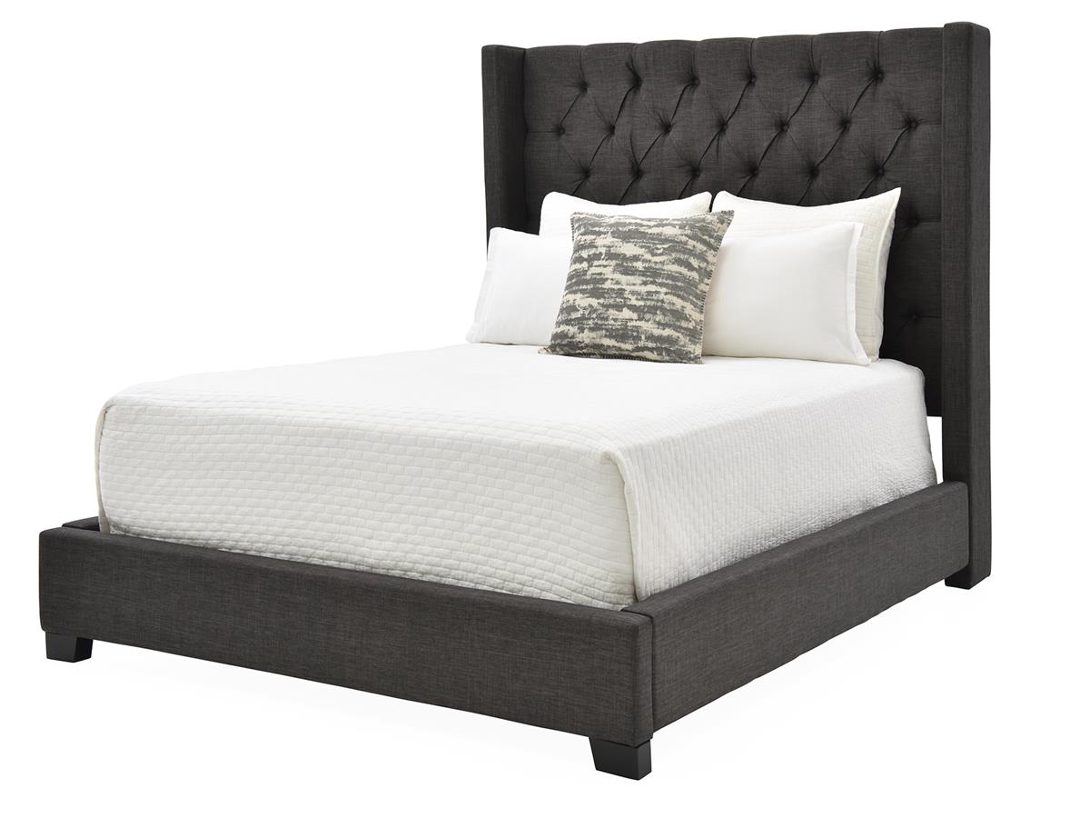 Morrow Upholstered Bed, Charcoal